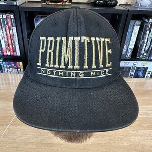 Primitive Skateboarding Hat Dropout Snapback Cap Nothing Nice Gold Print